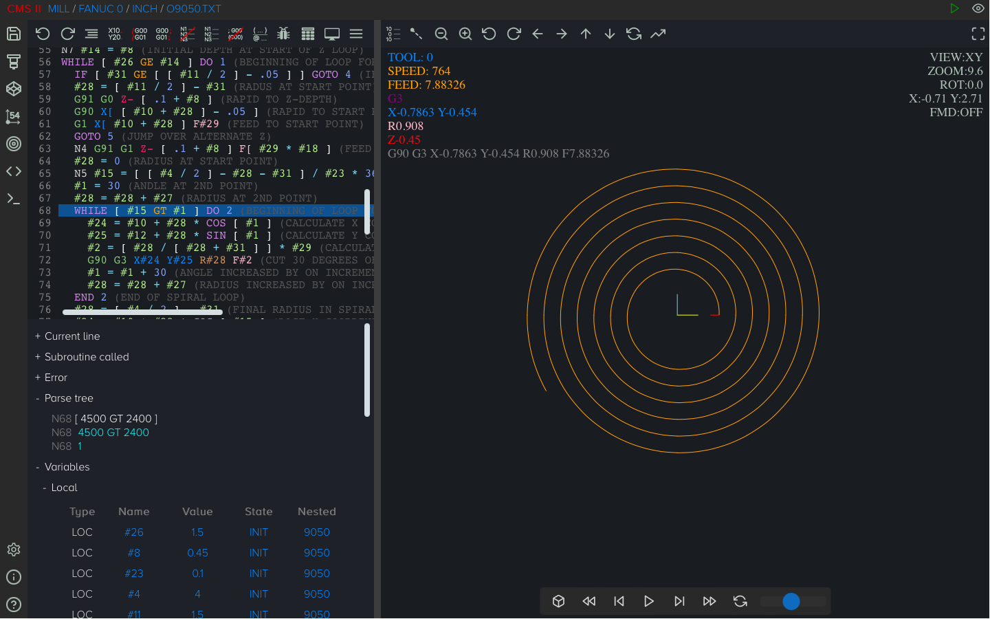 CNC Macro Simulator II | Fanuc Custom Macro B | Haas macro | Centroid ...